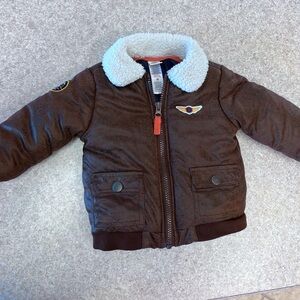 Little Me Brown Aviator Jacket with Shearling Trim So Cute!!!